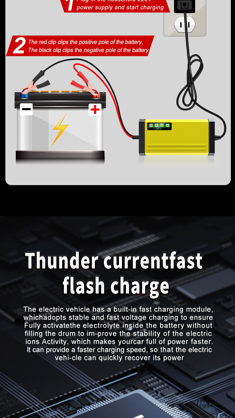 Factory Price Smart Automatic Car Battery Charger 12V 2A - Universal for Lead Acid/Gel/AGM/VRLA (Motorcycle/Car) Battery Charger