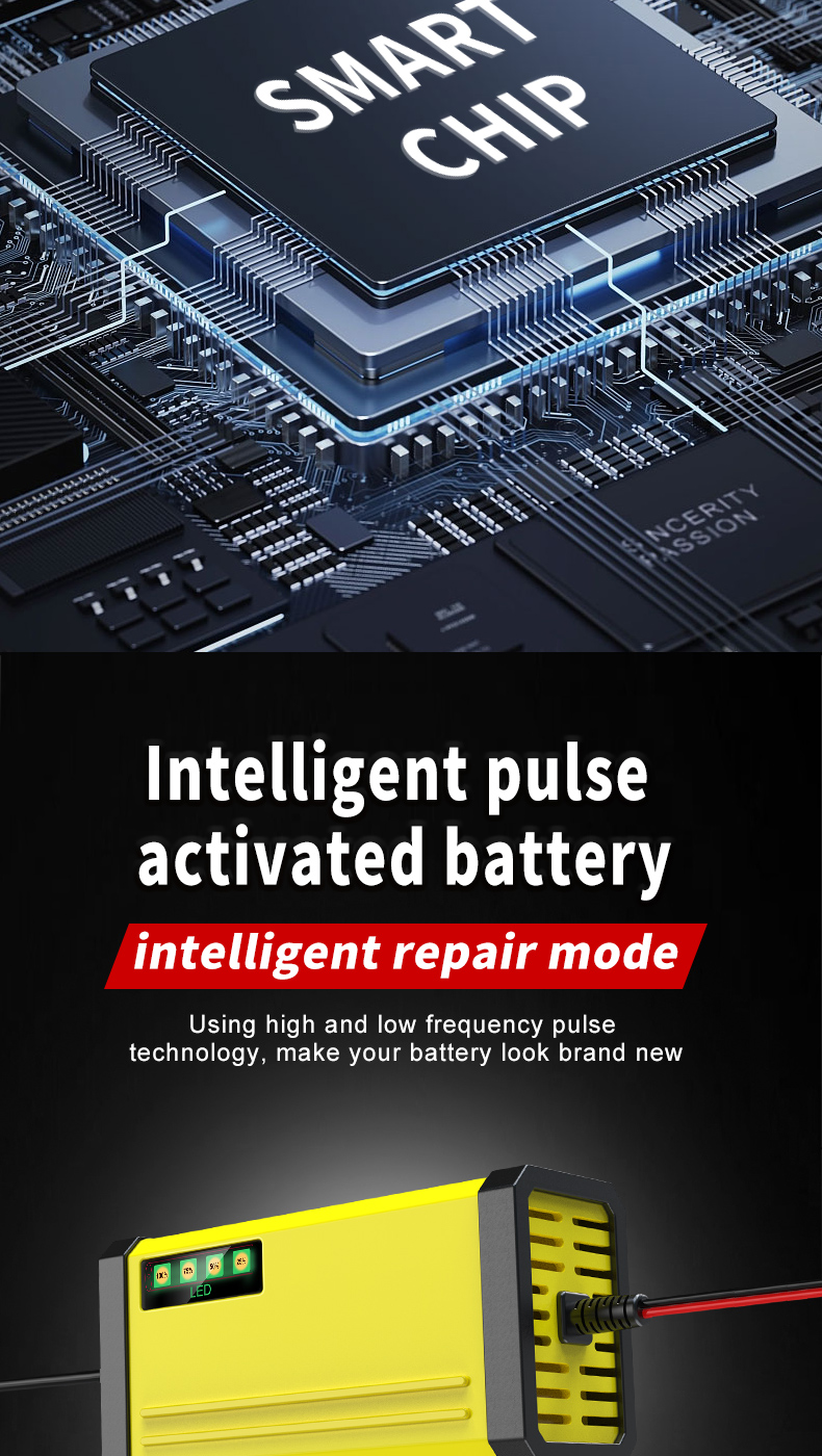 Factory Price Smart Automatic Car Battery Charger 12V 2A - Universal for Lead Acid/Gel/AGM/VRLA (Motorcycle/Car) Battery Charger