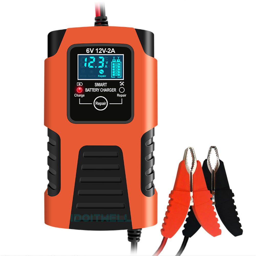 Universal Pulse Repair Car Battery Charger 6V 12V 2A  - Automatic Lead Acid Charger for Motorcycle & Toy Car Battery Charger