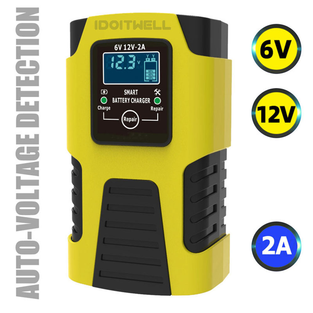 Universal Pulse Repair Car Battery Charger 6V 12V 2A  - Automatic Lead Acid Charger for Motorcycle & Toy Car Battery Charger