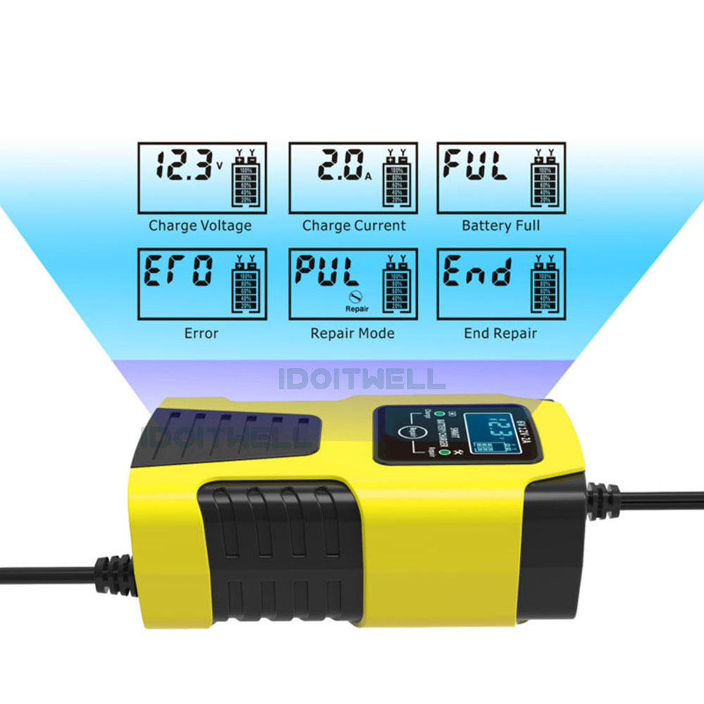 Universal Pulse Repair Car Battery Charger 6V 12V 2A  - Automatic Lead Acid Charger for Motorcycle & Toy Car Battery Charger