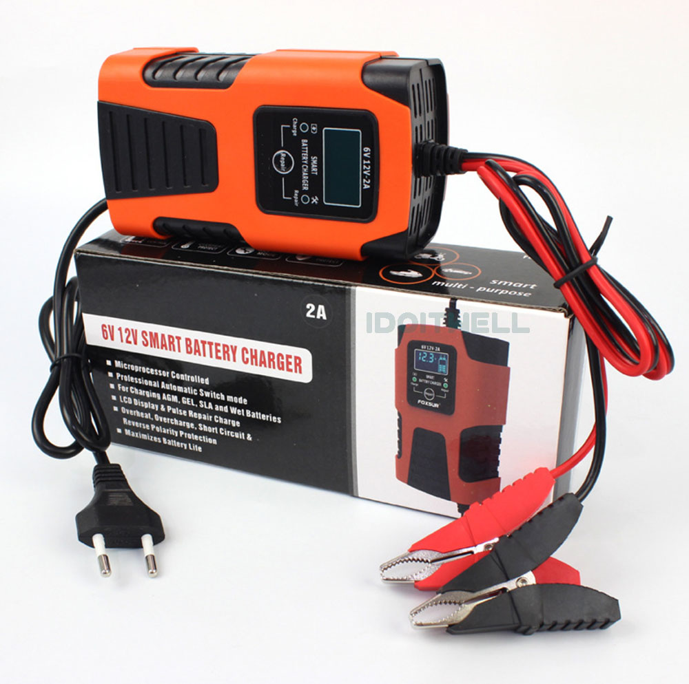 Universal Pulse Repair Car Battery Charger 6V 12V 2A  - Automatic Lead Acid Charger for Motorcycle & Toy Car Battery Charger