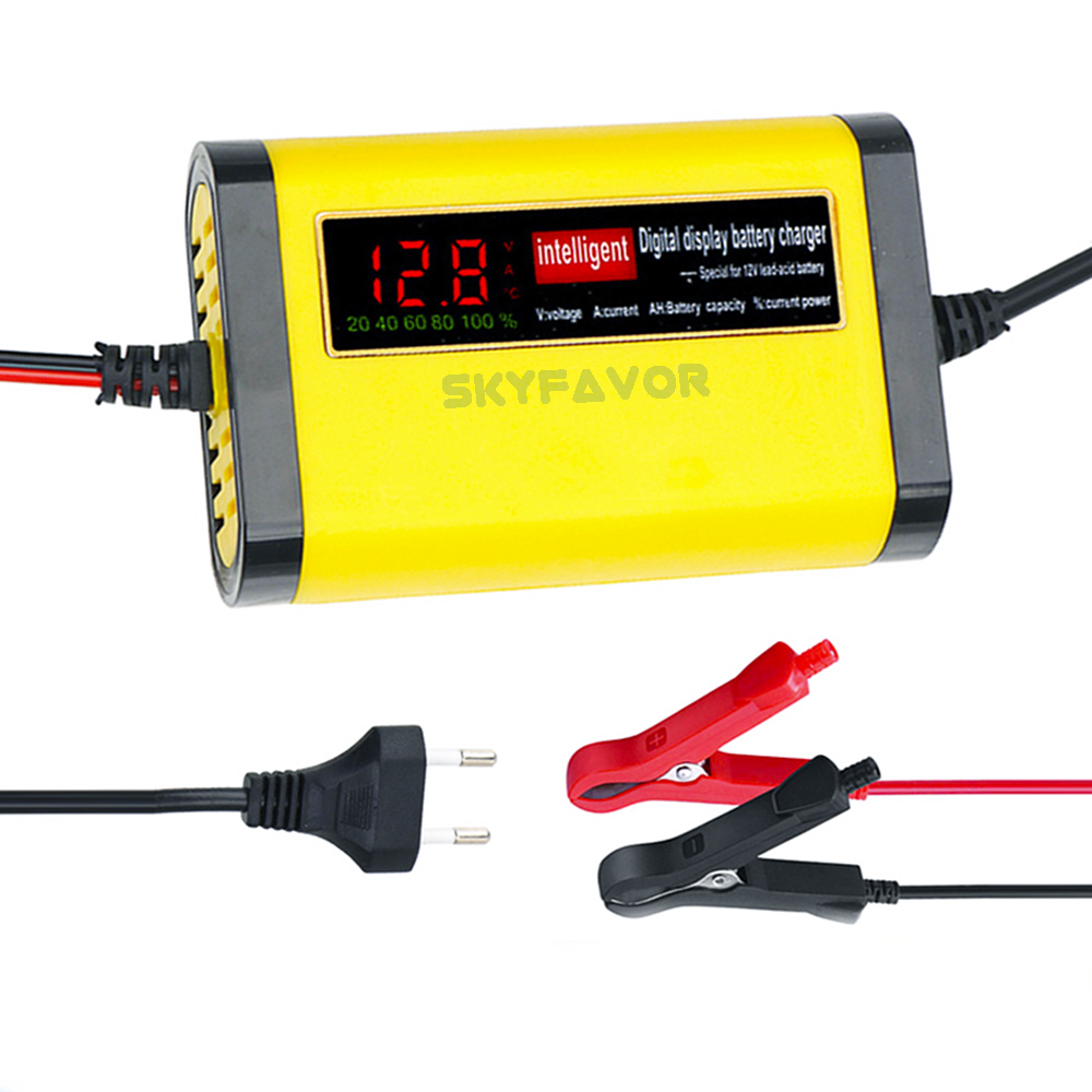 12V 2A Automatic Car Battery Charger for Baby Toy Car Motorcycle LED Display Smart Charger for AGM/GEL Lead Acid Battery Charger