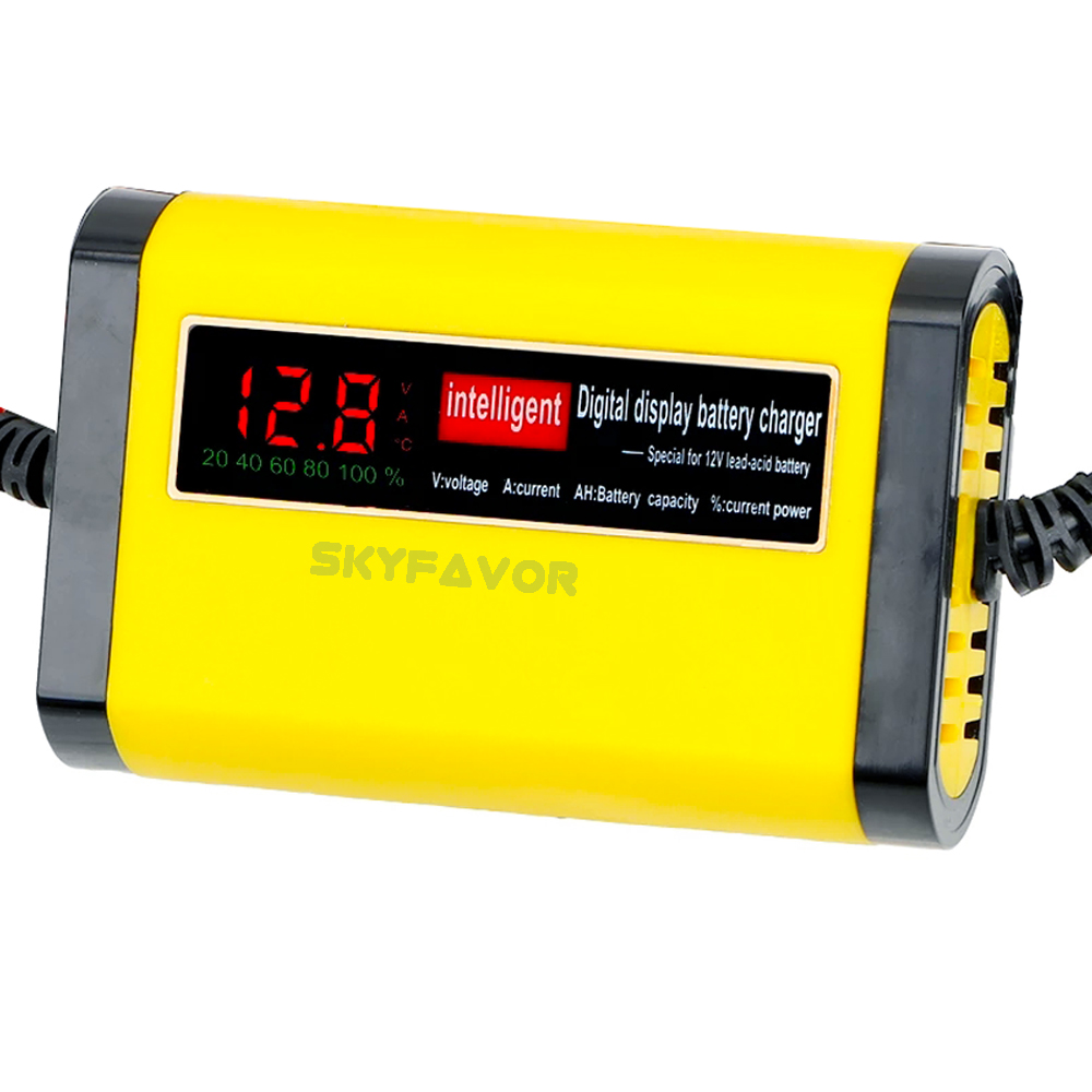 12V 2A Automatic Car Battery Charger for Baby Toy Car Motorcycle LED Display Smart Charger for AGM/GEL Lead Acid Battery Charger