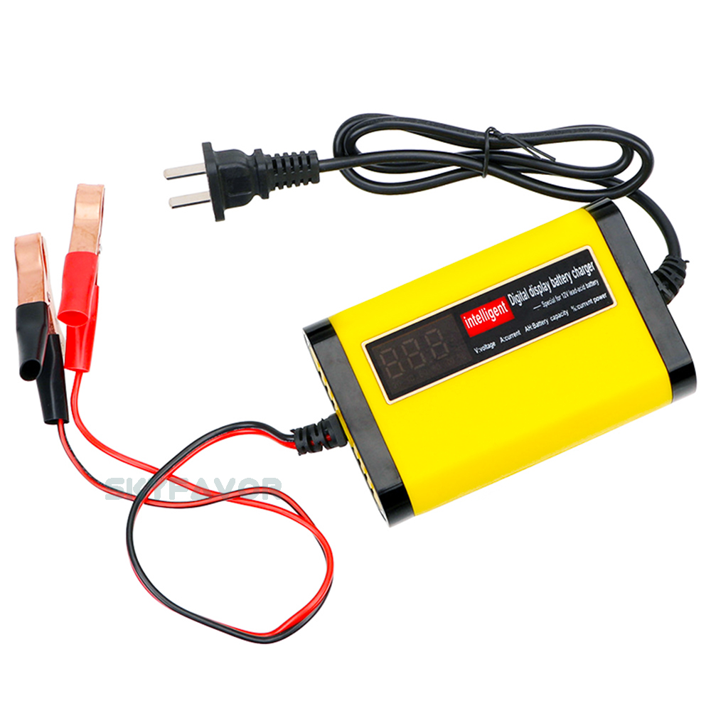 12V 2A Automatic Car Battery Charger for Baby Toy Car Motorcycle LED Display Smart Charger for AGM/GEL Lead Acid Battery Charger