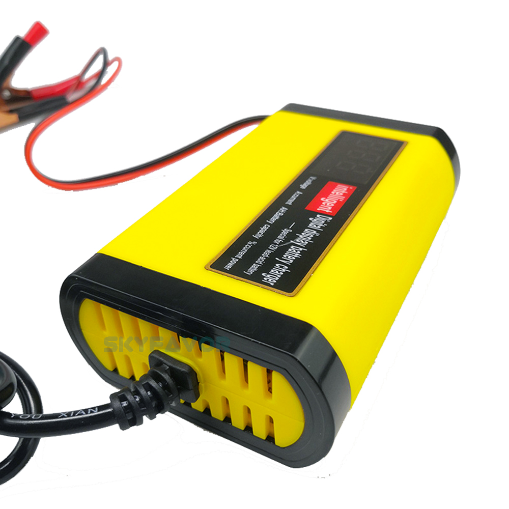 12V 2A Automatic Car Battery Charger for Baby Toy Car Motorcycle LED Display Smart Charger for AGM/GEL Lead Acid Battery Charger