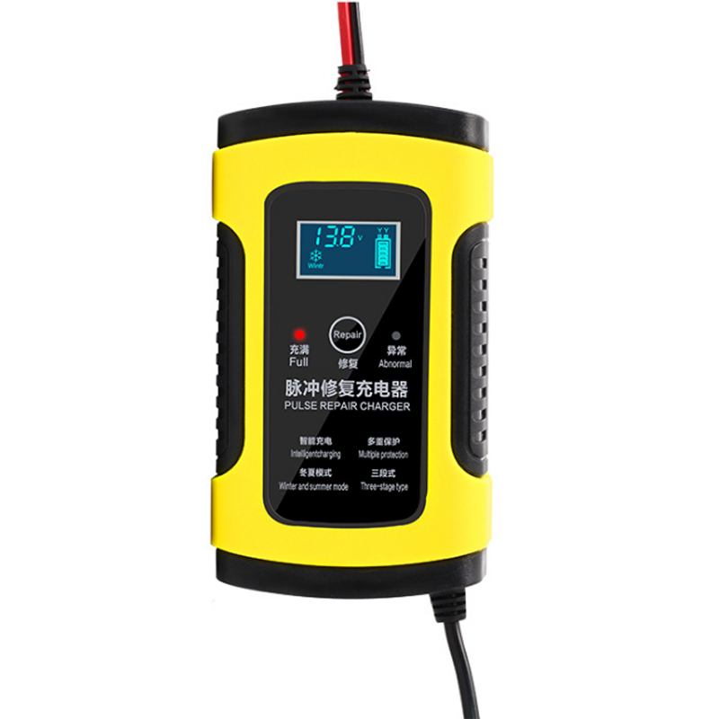 Portable 12V Battery Charger 12V 6A Smart Automatic Maintenance-free Deep Cycle Lead Acid Car Battery Charger with Pulse Repair