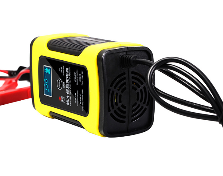Portable 12V Battery Charger 12V 6A Smart Automatic Maintenance-free Deep Cycle Lead Acid Car Battery Charger with Pulse Repair