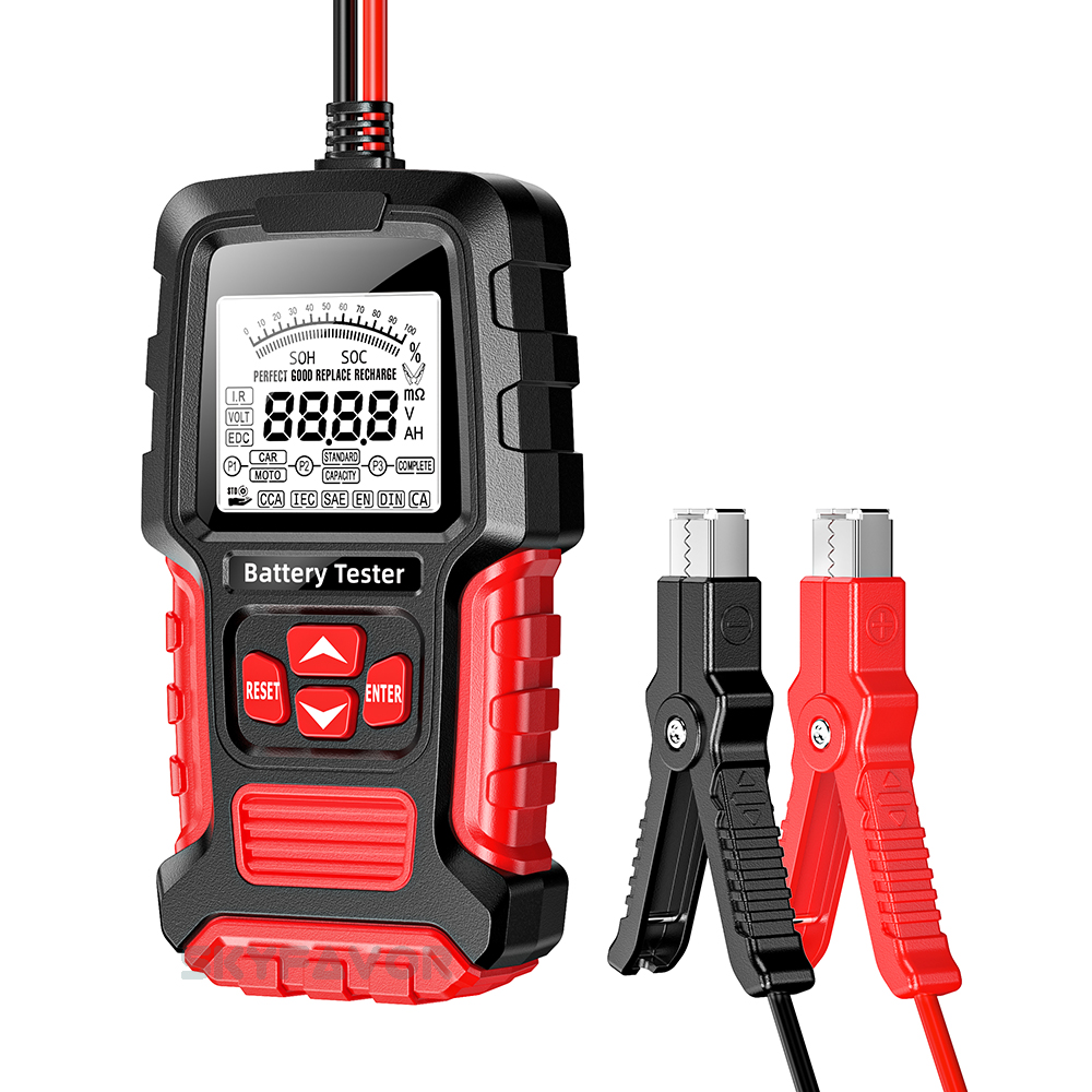 12V 24V Universal Car Battery Tester - Automatic Lead Acid Analyzer with CCA & Internal Resistance Test (Car/Truck/Motorcycle)