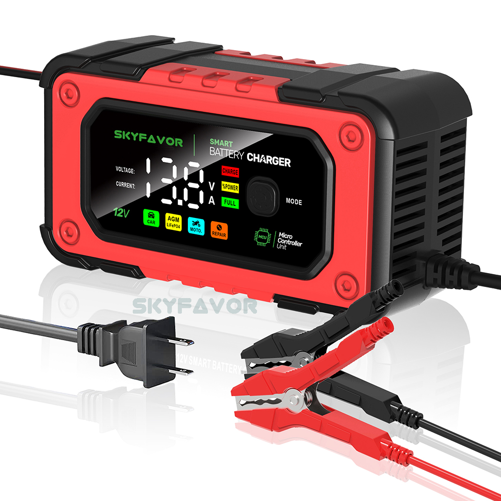 Wholesale Automatic 12v Battery Charger 12V 7A Smart Lifepo4 and Lead Acid Trickle Universal Fast Motorcycle Car Battery Charger