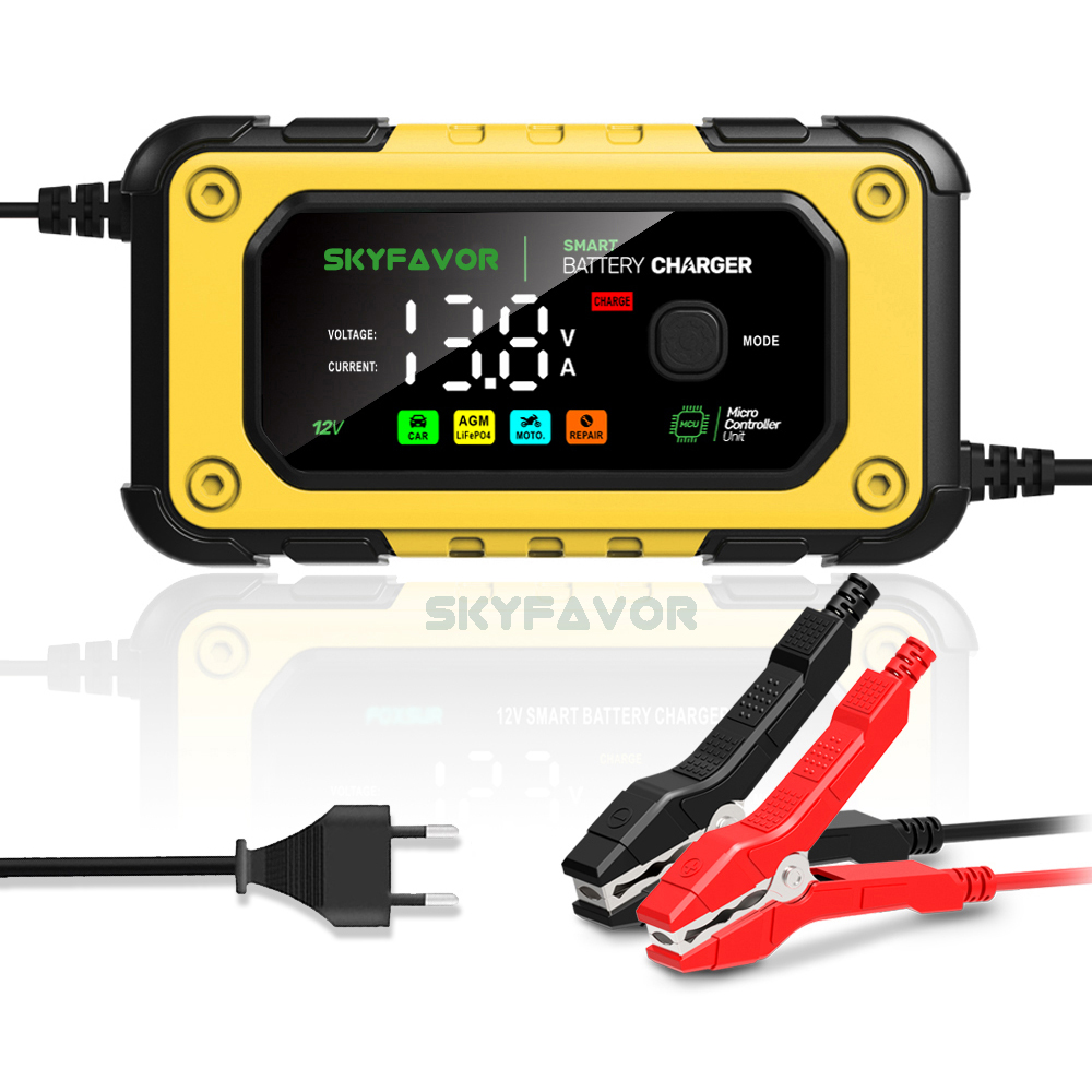 Wholesale Automatic 12v Battery Charger 12V 7A Smart Lifepo4 and Lead Acid Trickle Universal Fast Motorcycle Car Battery Charger
