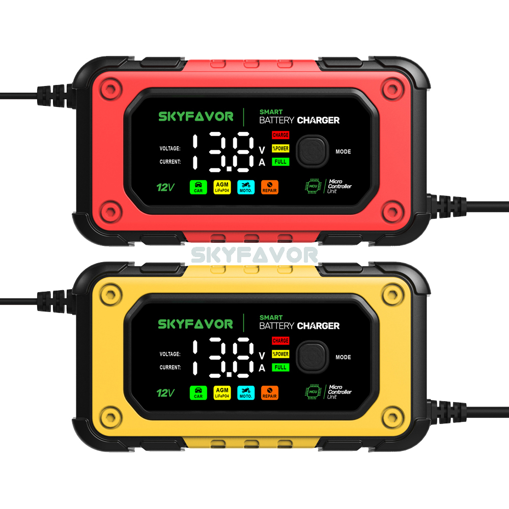 Wholesale Automatic 12v Battery Charger 12V 7A Smart Lifepo4 and Lead Acid Trickle Universal Fast Motorcycle Car Battery Charger