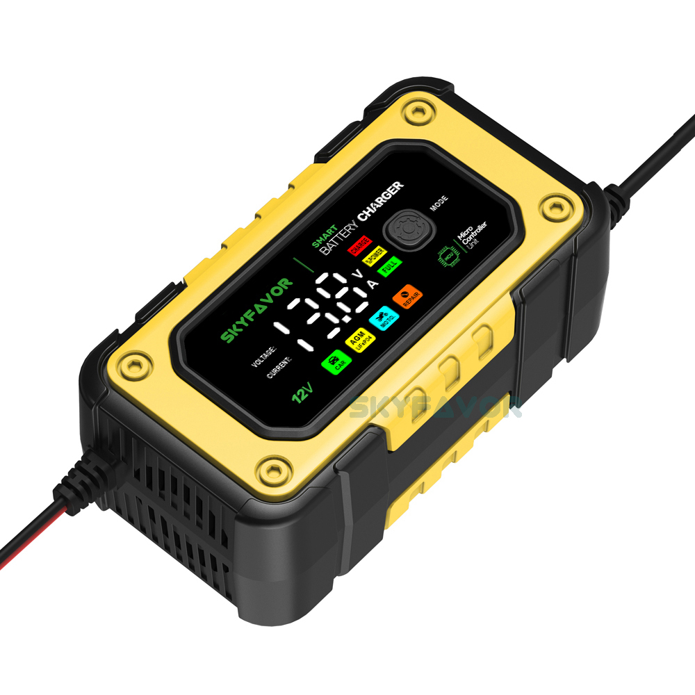 Wholesale Automatic 12v Battery Charger 12V 7A Smart Lifepo4 and Lead Acid Trickle Universal Fast Motorcycle Car Battery Charger