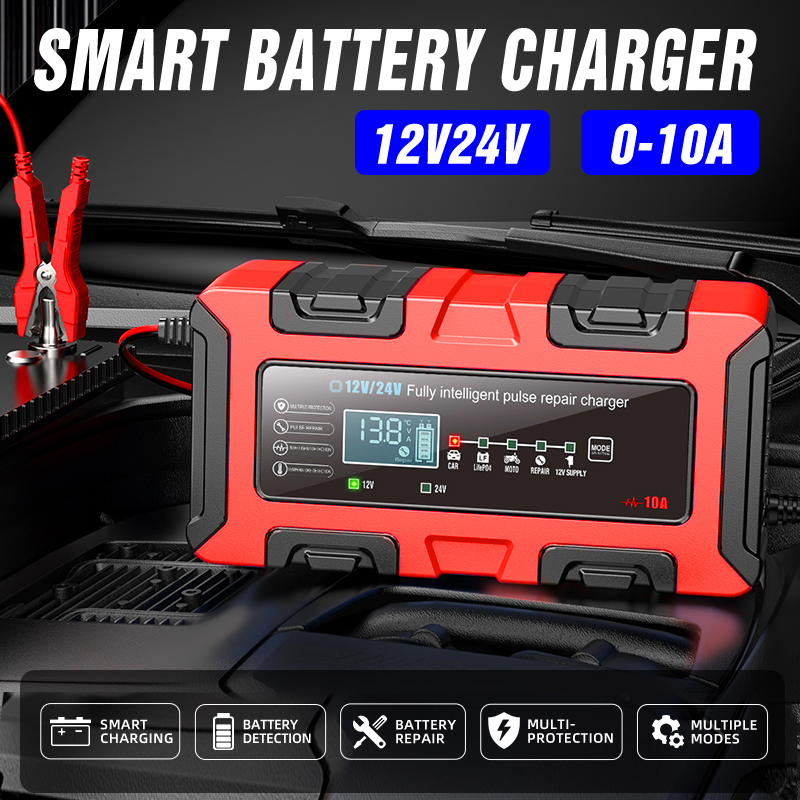 Trending Products 12v 24v Battery Charger 12v 24v Automatic GEL AGM EFB Lead Acid Battery Charger with 12 VOLT Power Supply