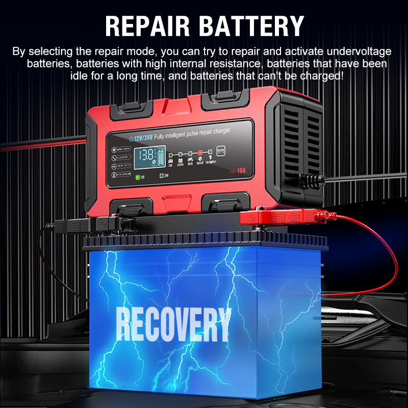 Trending Products 12v 24v Battery Charger 12v 24v Automatic GEL AGM EFB Lead Acid Battery Charger with 12 VOLT Power Supply