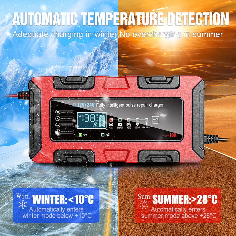 Trending Products 12v 24v Battery Charger 12v 24v Automatic GEL AGM EFB Lead Acid Battery Charger with 12 VOLT Power Supply