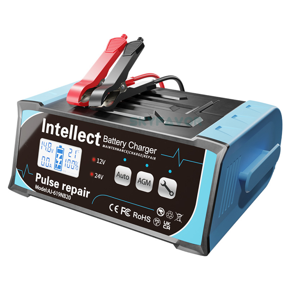 Trending 12V 24V Battery Charger 12V 24V 11A 7A EFB AGM GEL Pulse Repair Lead Acid Battery Charger for Car Heavy Duty Truck Bat