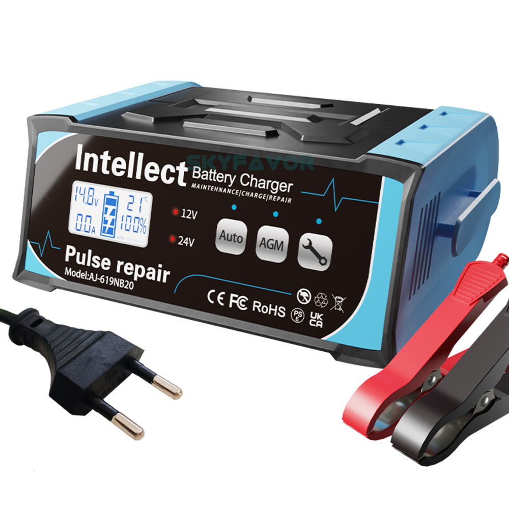 Trending 12V 24V Battery Charger 12V 24V 11A 7A EFB AGM GEL Pulse Repair Lead Acid Battery Charger for Car Heavy Duty Truck Bat