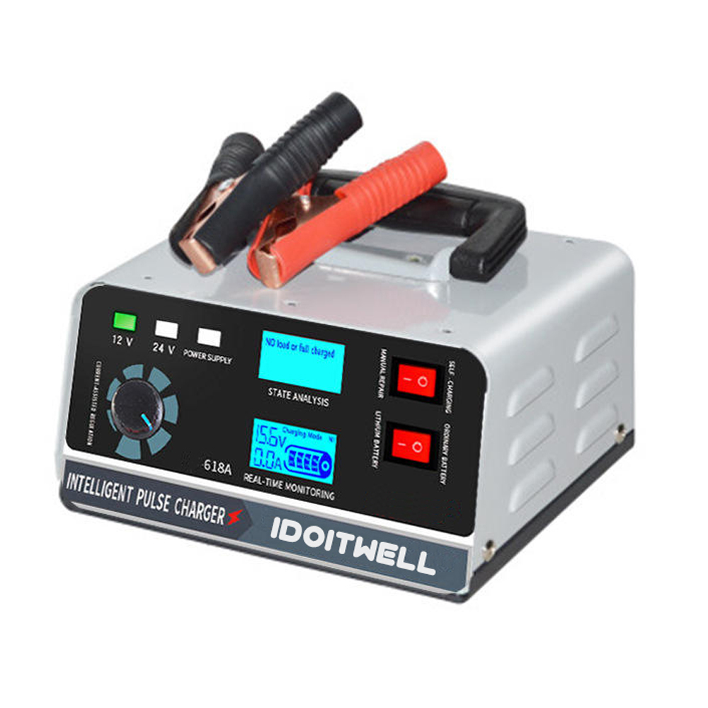 Trending Universal 12V 24V Battery Charger 12V 24V 30A 15A Adjustable Current Lead Acid Lithium Battery Charger & Pulse Repair