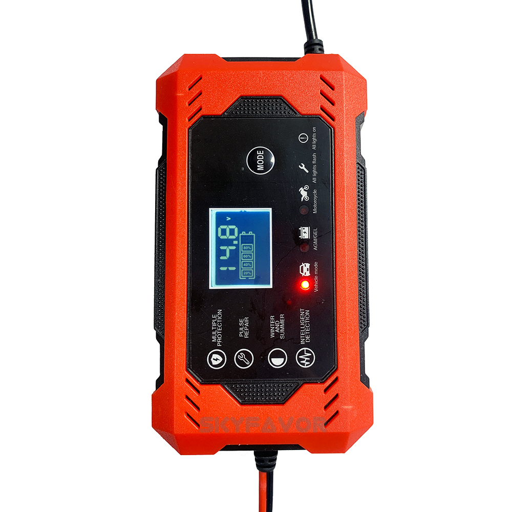 Trending Motorcycle Car Battery Charger 12V 6A Smart Automatic Maintenance-free Deep Cycle 12V 6 Amp Lead Acid Battery Charger
