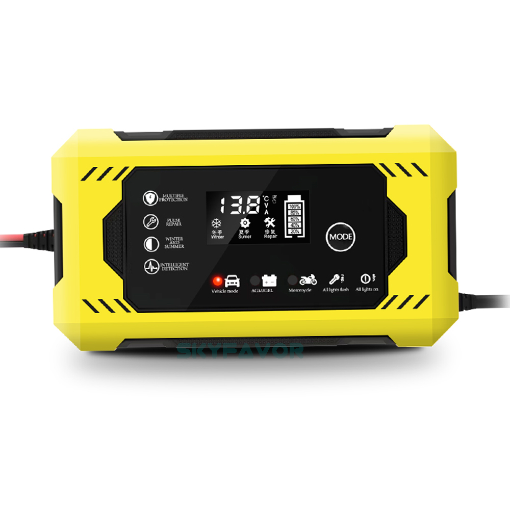 Trending Motorcycle Car Battery Charger 12V 6A Smart Automatic Maintenance-free Deep Cycle 12V 6 Amp Lead Acid Battery Charger