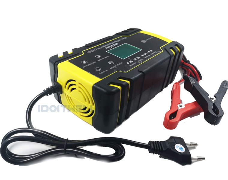 12v 24v Automatic Car Battery Charger AGM GEL WET Fast Charger 12V 8A 24V 4A Intelligent Pulse Repair Lead Acid Battery Charger