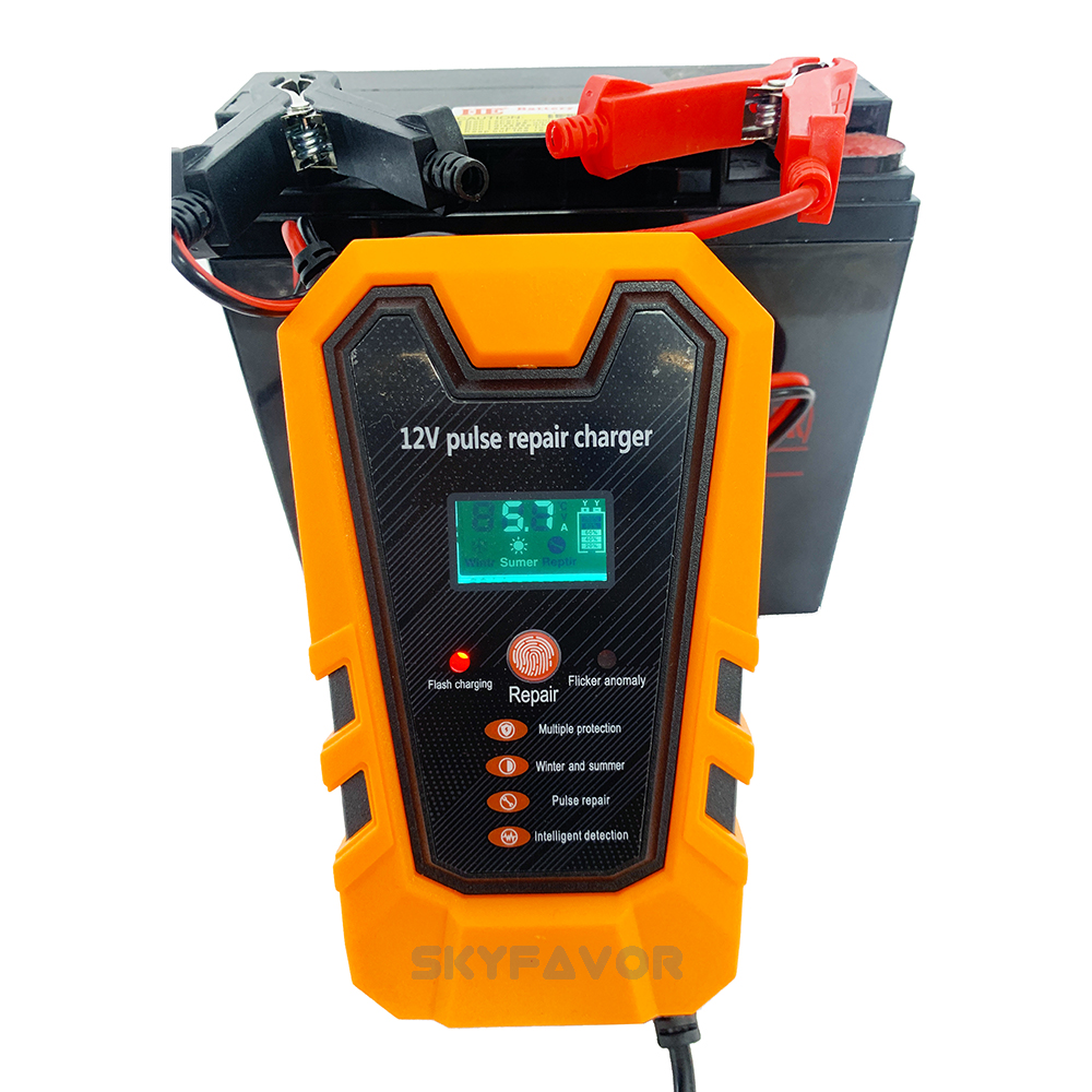 Best Selling Pulse Repair Battery Charger 12V 6A Automatic Fast Maintenance-free Deep Cycle Lead Acid Trickle Battery Charger
