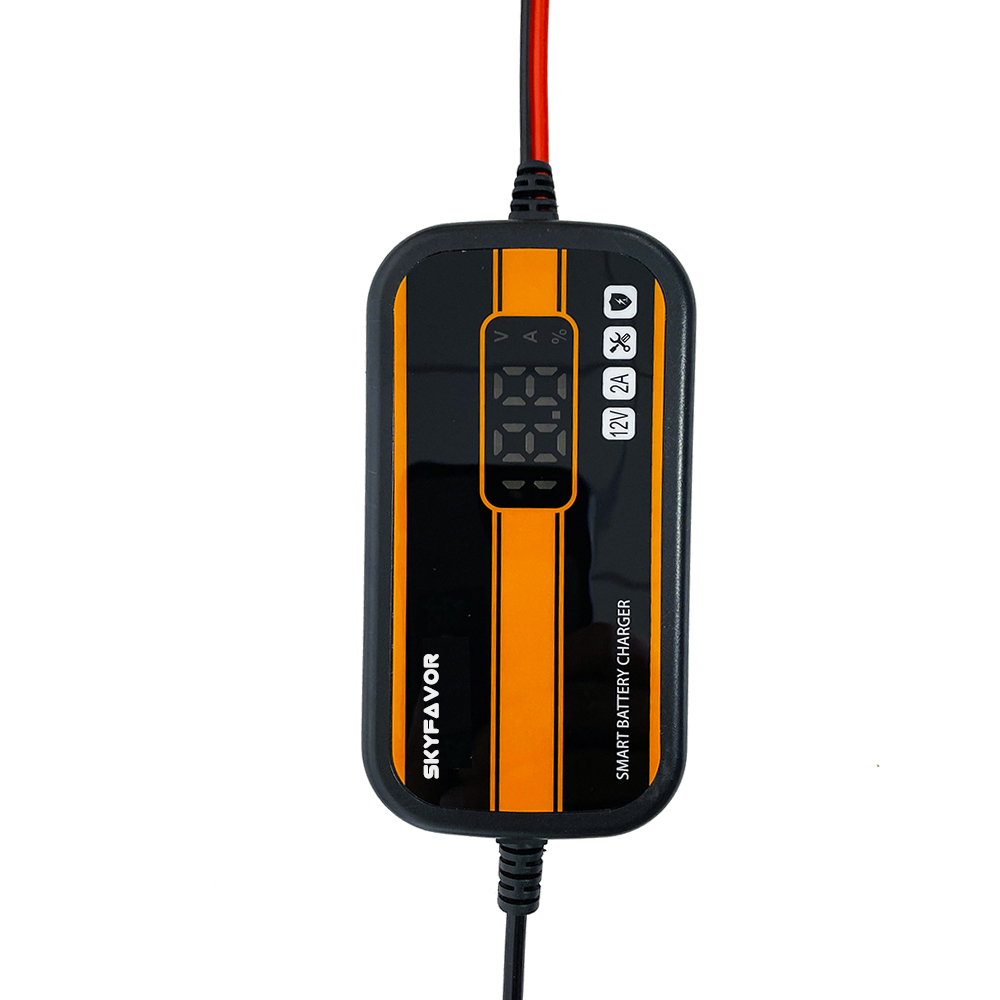 Hot Selling Smart Car Battery Charger 12V 2A Digital Display Automatic Battery Charger for Lead Acid Car and Motorcycle Toys