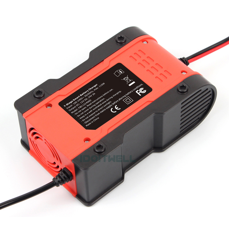 Smart Portable Car Battery Charger 12V24V Automatic Universal Fast Charging Suitable for Motorcycle Lead-Acid LiFePO4 Batteries