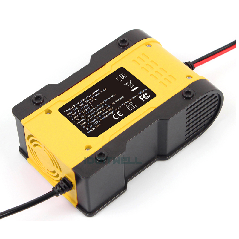 Smart Portable Car Battery Charger 12V24V Automatic Universal Fast Charging Suitable for Motorcycle Lead-Acid LiFePO4 Batteries