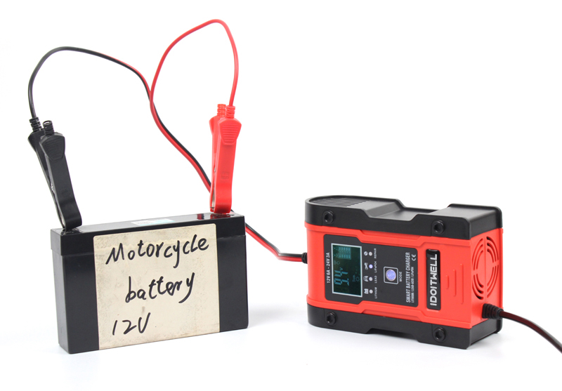 Smart Portable Car Battery Charger 12V24V Automatic Universal Fast Charging Suitable for Motorcycle Lead-Acid LiFePO4 Batteries