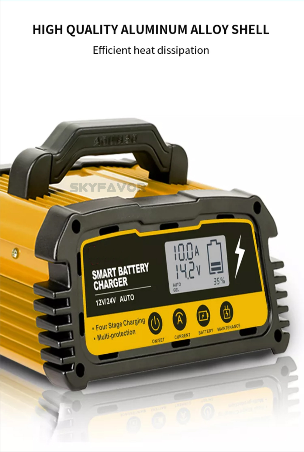 Professional Smart Car Battery Charger 12V 24V 20A 10A Portable Automatic Pulse Repair Battery Charger for Lead Acid Batteries