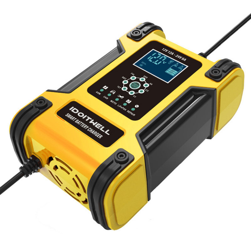 Trending Truck Car Battery Charger 12V 24V 12A 6A Automatic Smart Universal Lifepo4 and EFB GEL AGM Lead Acid Battery Charger