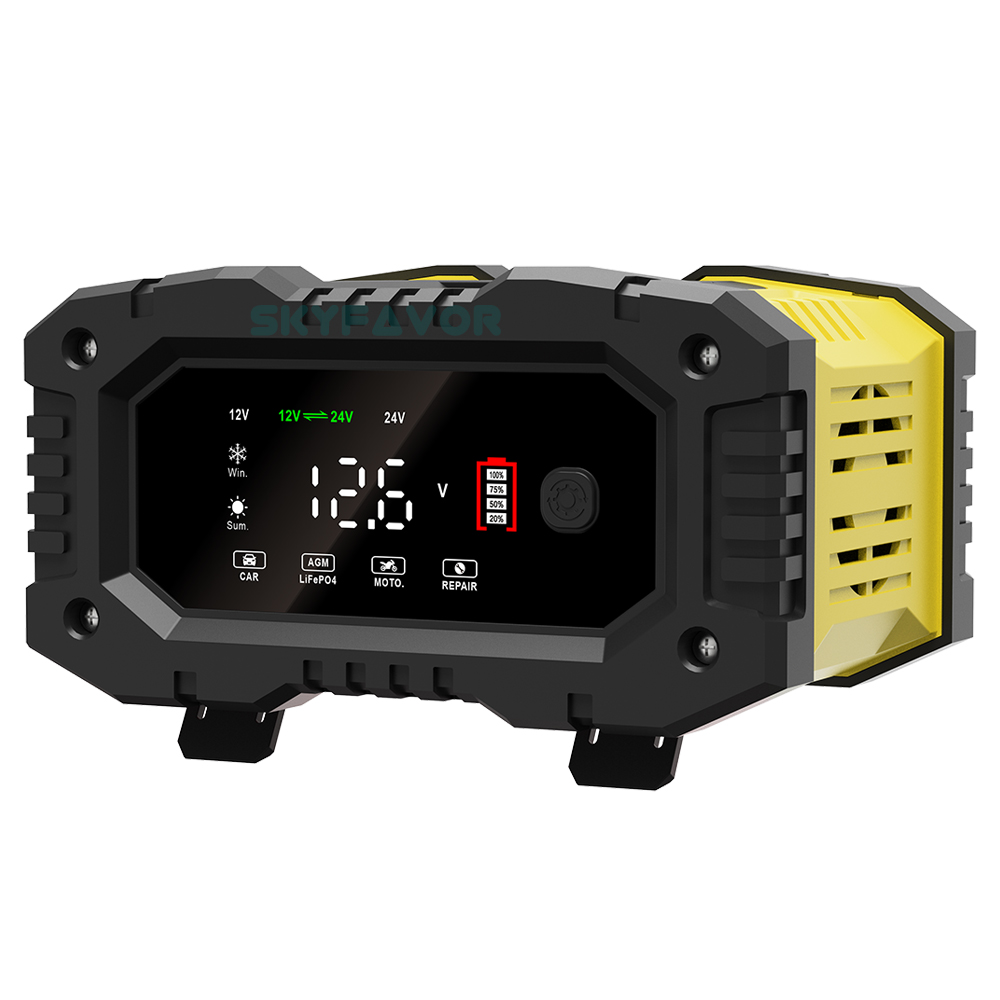 Trending Products Car Battery Charger 12V 24V 10A Automatic Universal Lifepo4 Lead Acid Battery Charger with Pulse Repair