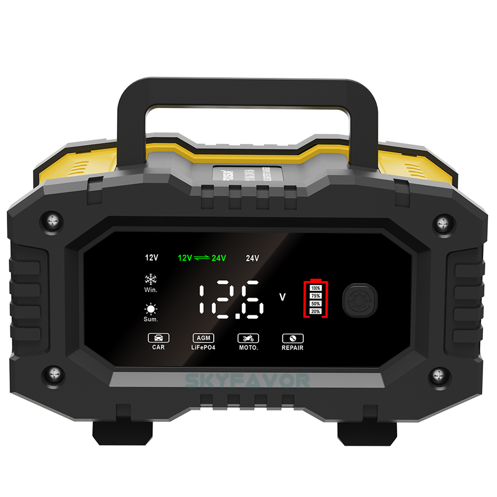Trending Products Car Battery Charger 12V 24V 10A Automatic Universal Lifepo4 Lead Acid Battery Charger with Pulse Repair