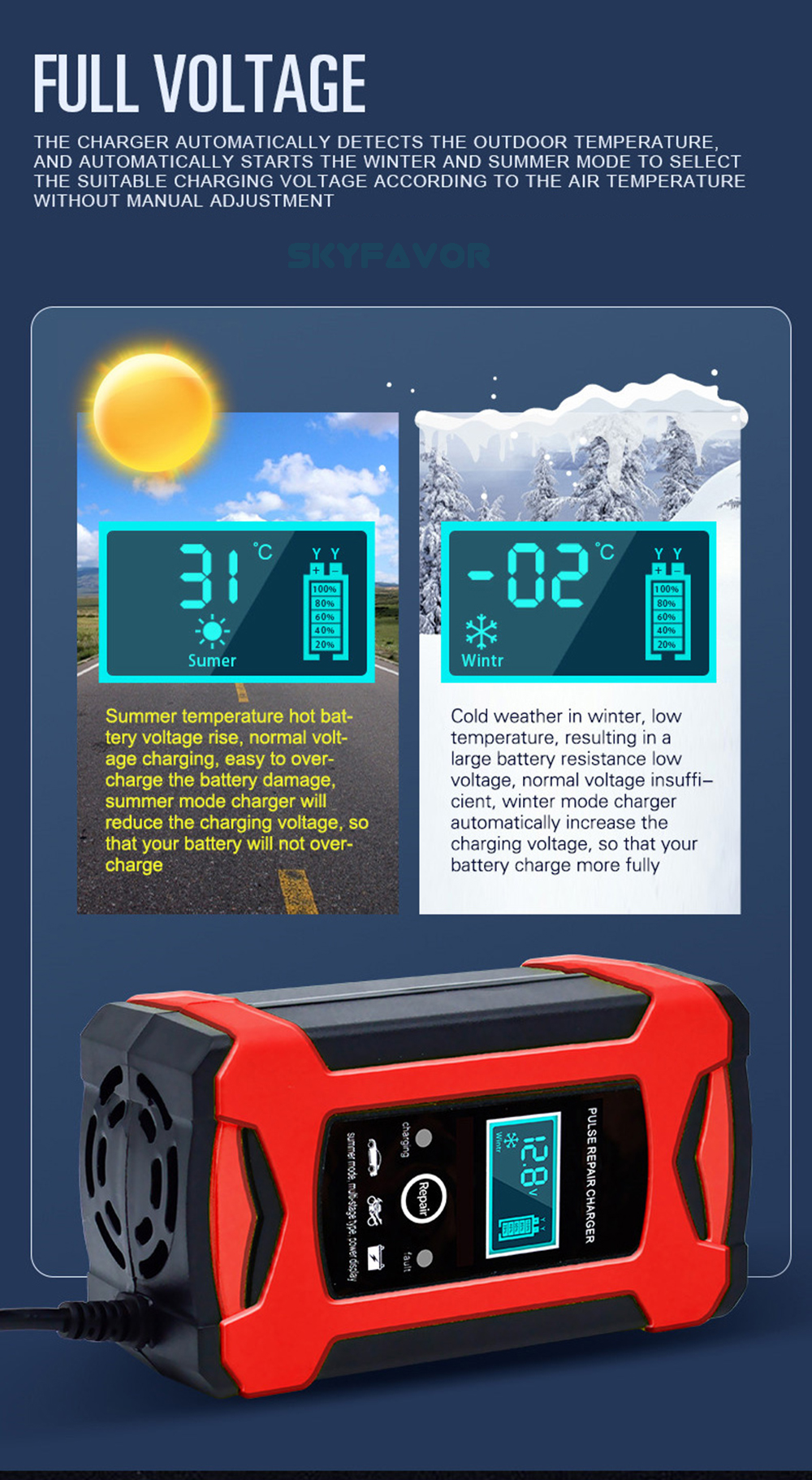 Trending Products 12V Lead Acid Battery Charger 12V 6A Automatic Pulse Repair Gel Agm Lead Acid Motorcycle Car Battery Charger
