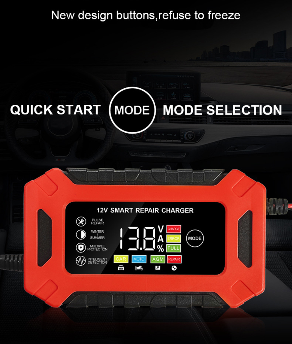 New Product Lead Acid Battery Charger 12V 6A New Arrival Lead Acid Gel Agm Smart Automatic Motorcycle Car Battery Charger