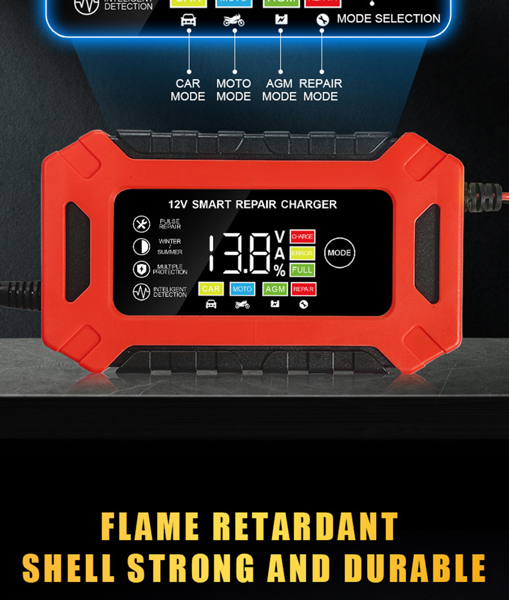 New Product Lead Acid Battery Charger 12V 6A New Arrival Lead Acid Gel Agm Smart Automatic Motorcycle Car Battery Charger