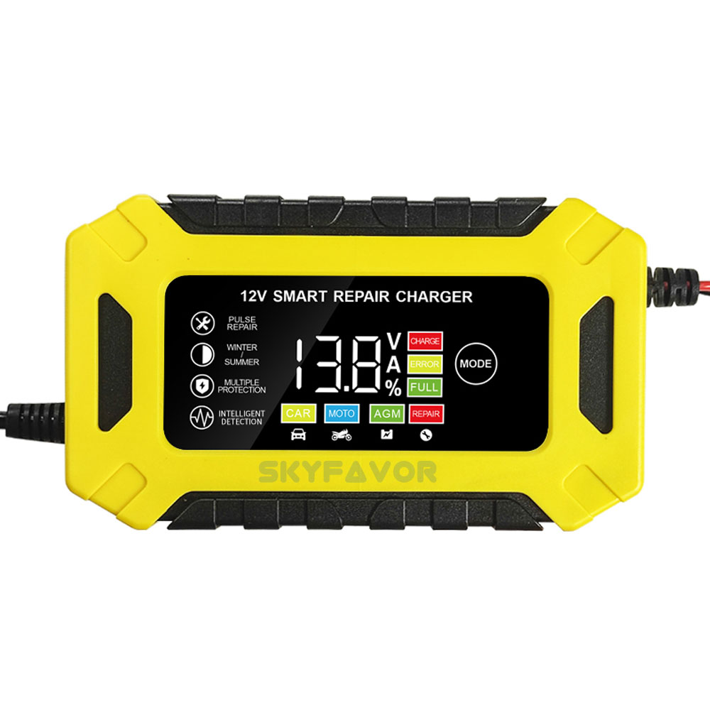 New Product Lead Acid Battery Charger 12V 6A New Arrival Lead Acid Gel Agm Smart Automatic Motorcycle Car Battery Charger