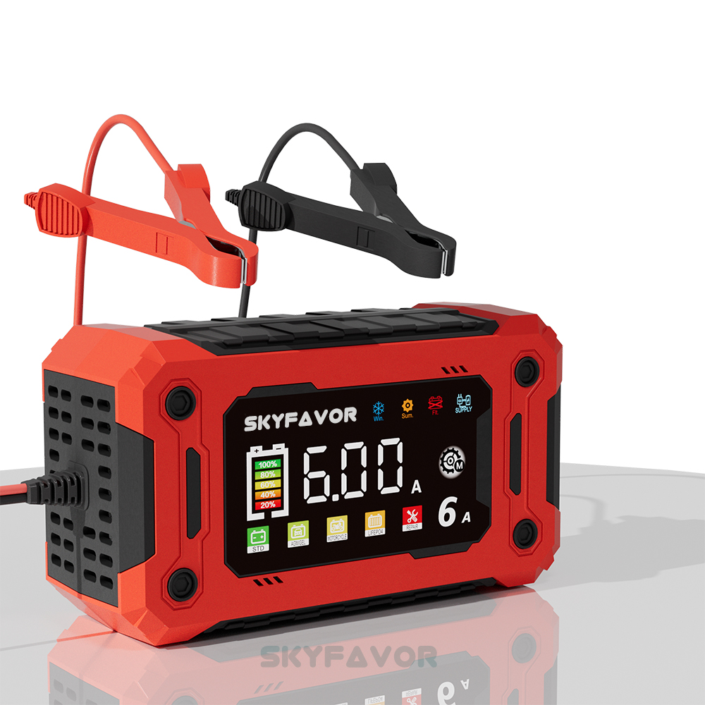 Automatic Motorcycle Truck Car Battery Charger 12V 15A Fast Smart Universal Lifepo4 Lead Acid Battery Charger with Pulse Repair