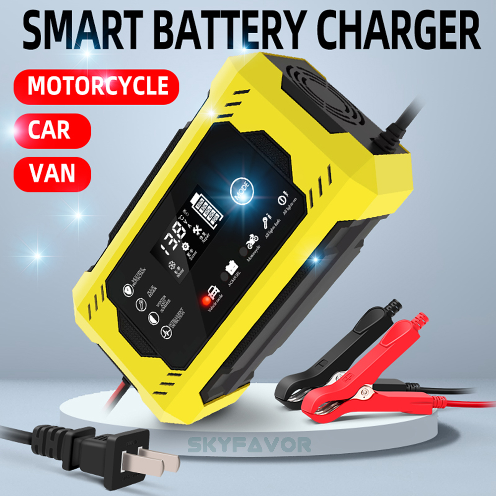 Best Selling Pulse Repair Battery Charger 12V 6A Automatic Fast Deep Cycle Gel Agm Lead Acid Car Battery Desulfator Charger