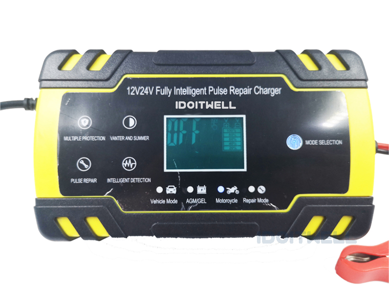 Smart 12V 24V Motorcycle Golf Car Battery Charger Desulfator Lead Acid Battery Charger Maintainer Pulse Repair Battery Charger