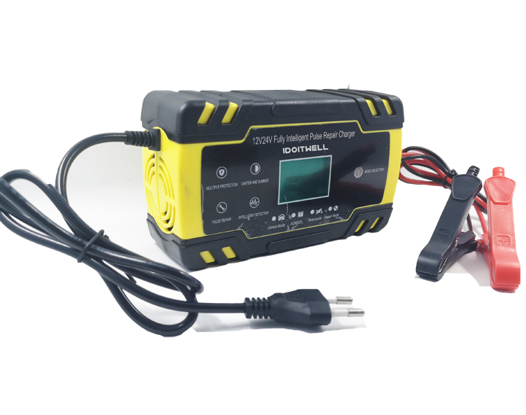 Smart 12V 24V Motorcycle Golf Car Battery Charger Desulfator Lead Acid Battery Charger Maintainer Pulse Repair Battery Charger