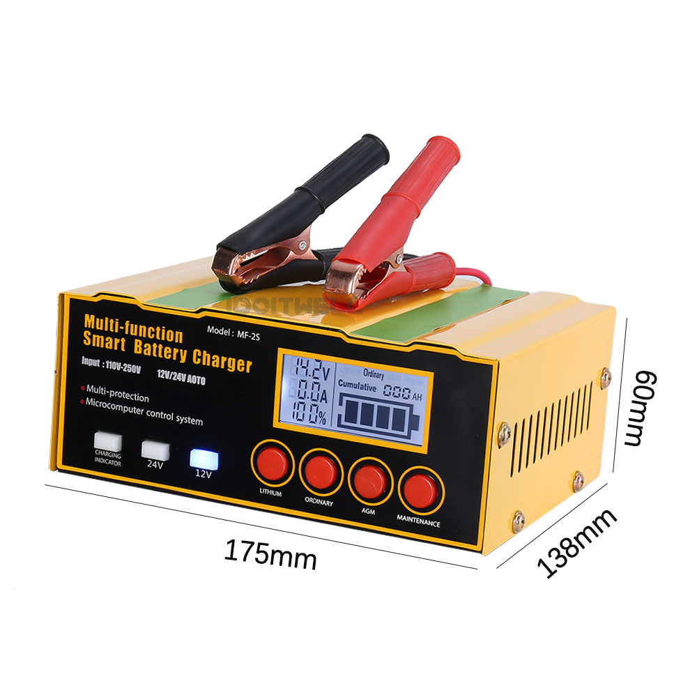 Lcd Display 12v 24v Battery Charger 12V 10A 24V 7A Fast Car Truck Batteries Charger Automatic 3S L2V Li Ion Battery Chargers