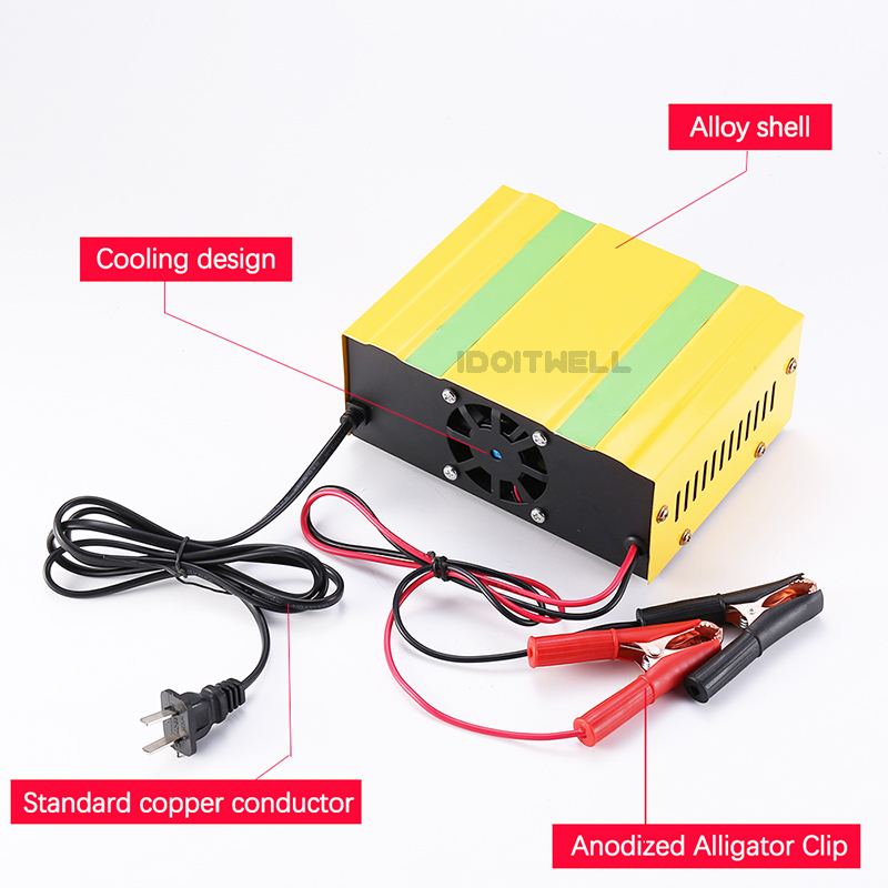Lcd Display 12v 24v Battery Charger 12V 10A 24V 7A Fast Car Truck Batteries Charger Automatic 3S L2V Li Ion Battery Chargers