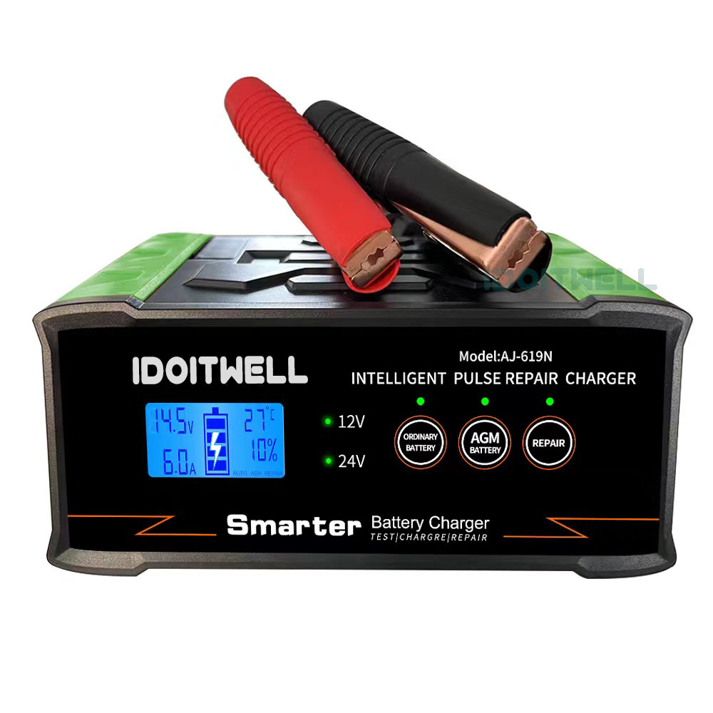 Professional Pulse Repair Lead Acid Battery Charger 12V 30A 24V 15A Universal Car Truck Motorcycle Boat Marine Battery Charger