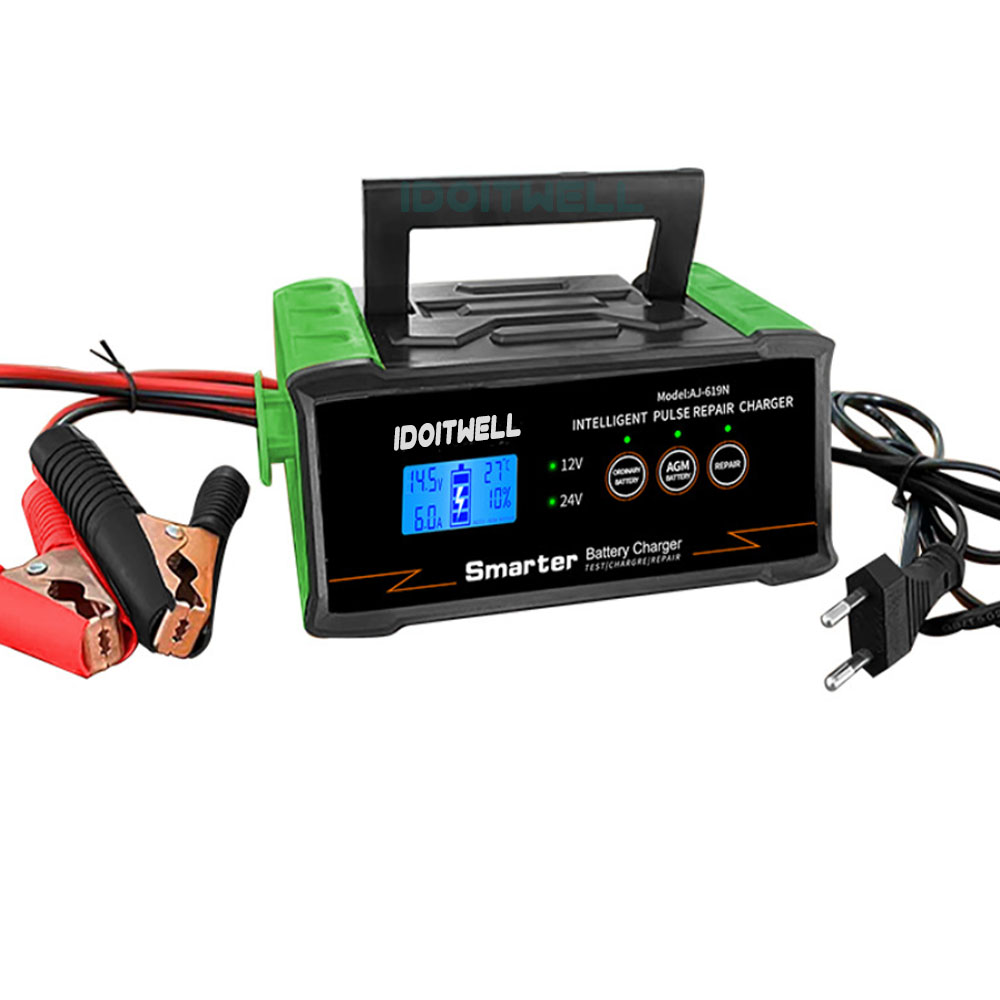 Professional Pulse Repair Lead Acid Battery Charger 12V 30A 24V 15A Universal Car Truck Motorcycle Boat Marine Battery Charger