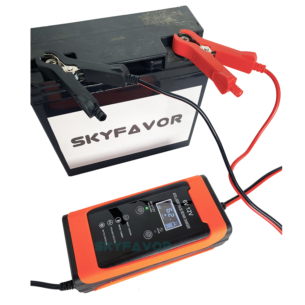 Fast Automatic 6V 12V Battery Charger 12V 6V 6A Universal Motorcycle Car Battery Charger for 12 Volt 6 Volt Lead Acid Battery