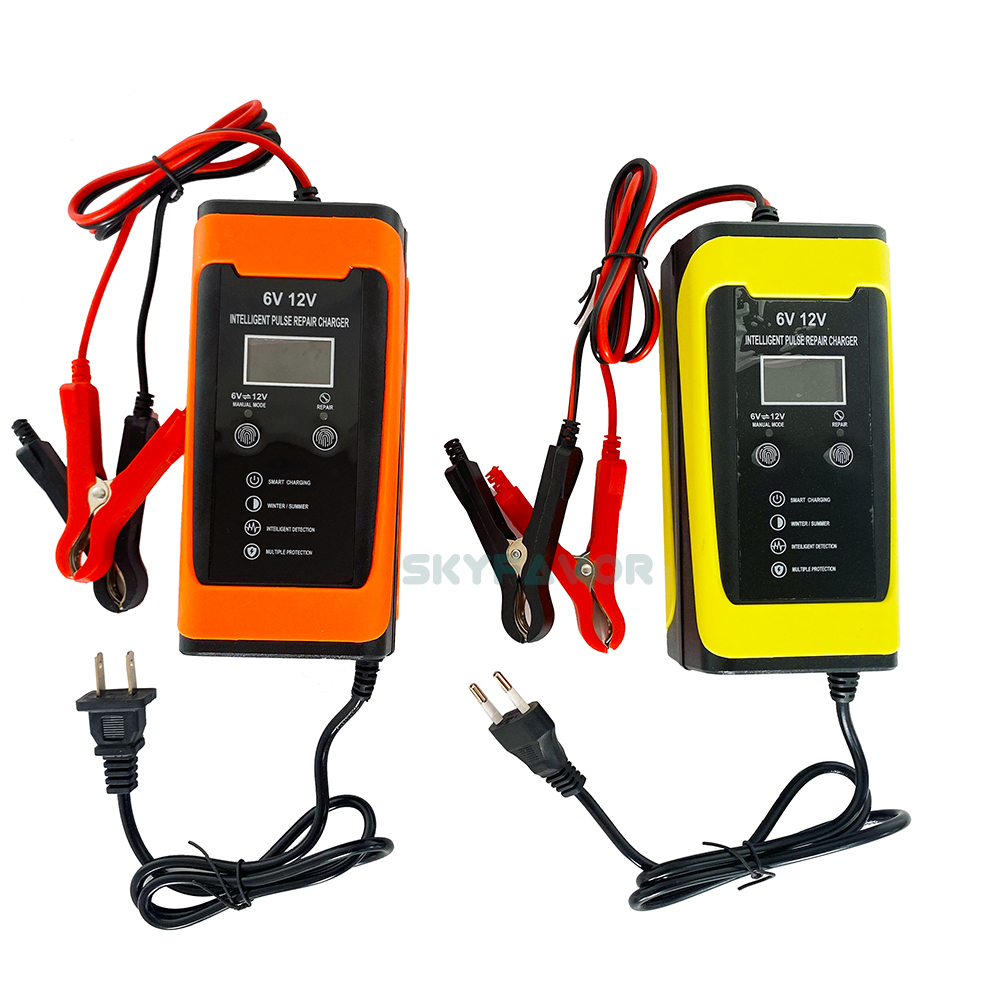 Fast Automatic 6V 12V Battery Charger 12V 6V 6A Universal Motorcycle Car Battery Charger for 12 Volt 6 Volt Lead Acid Battery