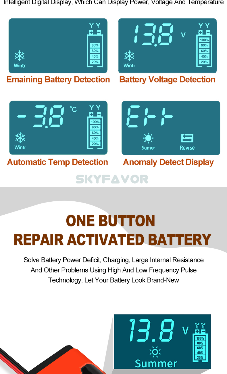 Fast Automatic 6V 12V Battery Charger 12V 6V 6A Universal Motorcycle Car Battery Charger for 12 Volt 6 Volt Lead Acid Battery